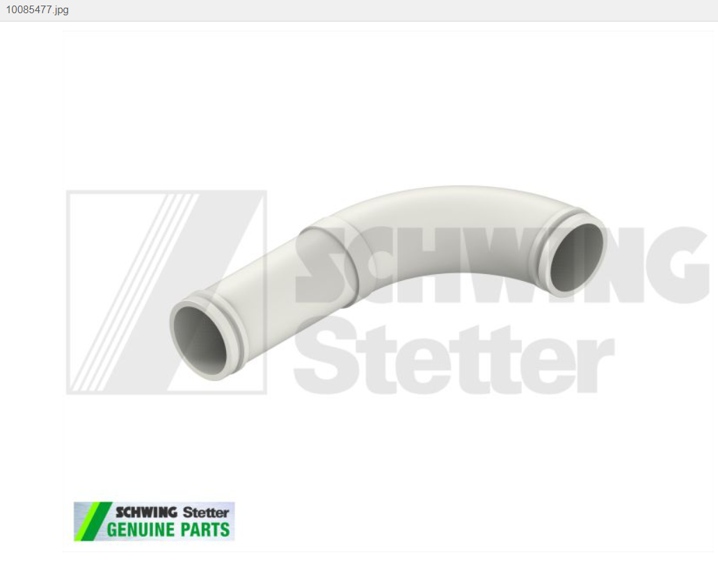 Elbow DN125 5 1/2" 90° with tube 340mm